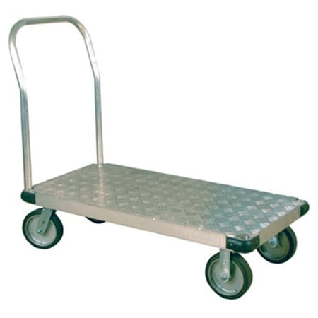 Wesco Wesco 273606 24 in. W x 30 in. H x 48 in. D Thrifty Plate Aluminum Tread Light Duty Platform Truck 273606